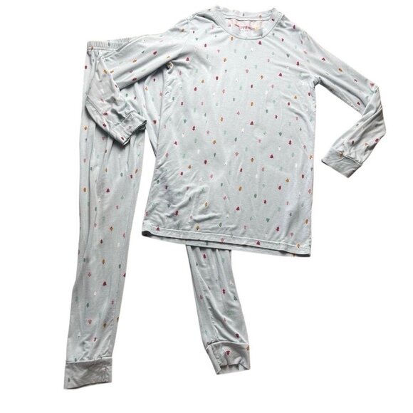 Dot Dot Smile Colorful Christmas Tree Pajama Set Size 8-10 Years - Picture 1 of 3